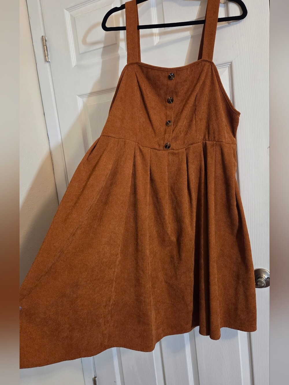 SHEIN LUNE Plus Button Front Overall Dress - Picture 2 of 6